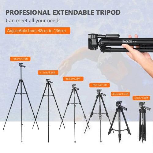 TACKLIFE 55-Inch Lightweight Aluminum Tripod for Travel/Camera/Smartphone with Carry Bag - Toytexx TACKLIFE 55-Inch Lightweight Aluminum Tripod for Travel/Camera/Smartphone with Carry Bag - Toytexx